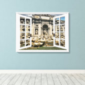 Trevi Fountain View Fake Leinwanddruck (Insitu (Holzboden))