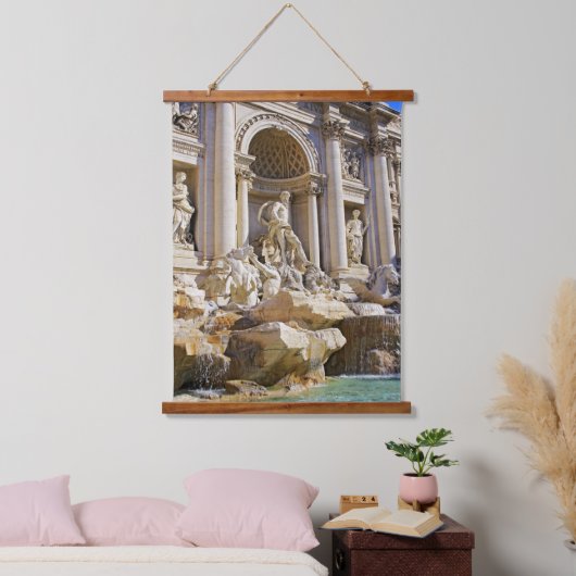 Trevi Fountain Wandteppich Mit Holzrahmen (Schlafzimmer)