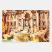 Trevi Fountains, Italien Rom Geschenkpapier Set (Vorderseite 3)