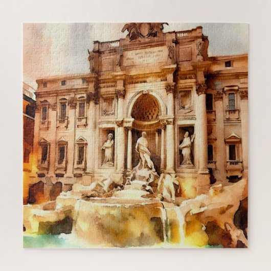 Trevi Fountains, Italien Rom Puzzle (Vertikal)