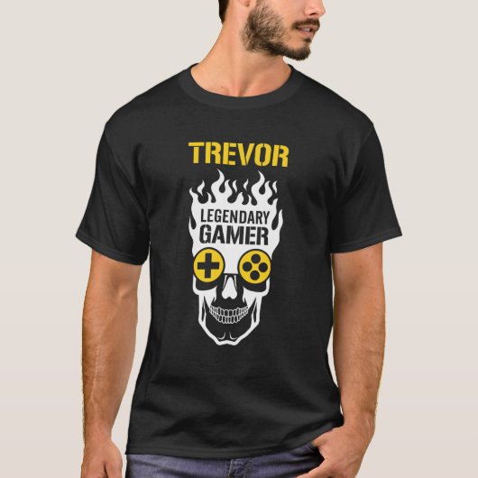 Trevor Name Gift - Personalized Legendary Gamer T-Shirt (Vorderseite)