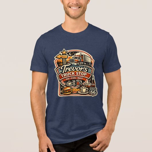 Trevors Truck Stop Tri-Blend Shirt (Vorderseite)