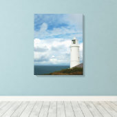 Trevose Head Lighthouse Cornwall England Leinwanddruck (Insitu (Holzboden))