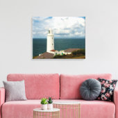 Trevose Head Lighthouse Cornwall England Leinwanddruck (Insitu (Wohnzimmer))