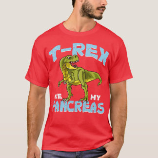 TRex Ate My Pankreas Diabetes Bewusstsein T-Shirt