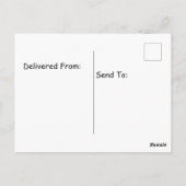 Trex beißen auf der Zahl 2 Postkarte (Rückseite)