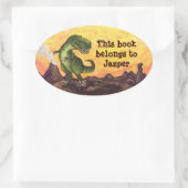 TRex Buchzeichen Stickers (Tasche)