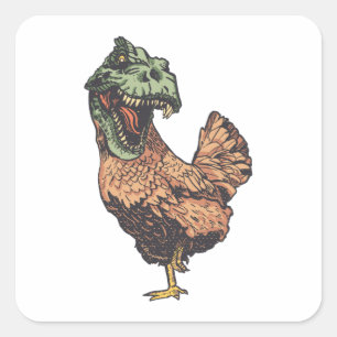 TREX CHICKEN QUADRATISCHER AUFKLEBER