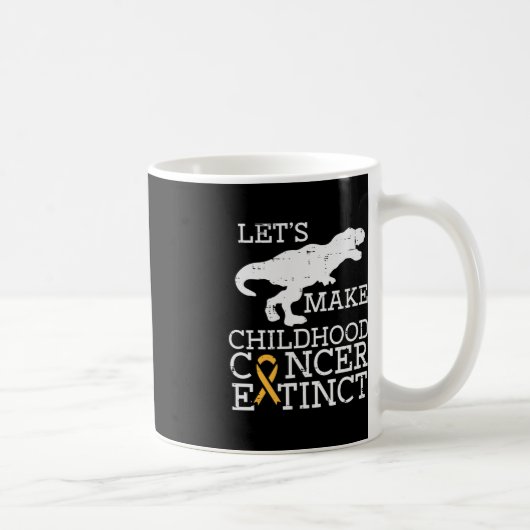 Trex Childhood Cancer Extinct Awareness Dinosaur B Kaffeetasse (Rechts)