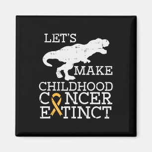 Trex Childhood Cancer Extinct Awareness Dinosaur B Magnet