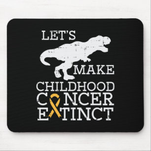 Trex Childhood Cancer Extinct Awareness Dinosaur B Mousepad