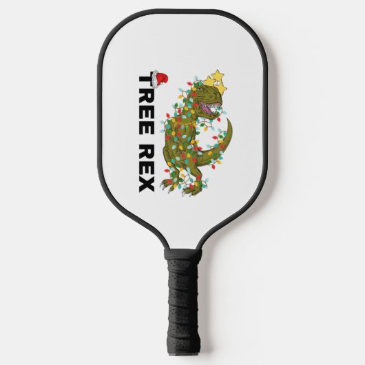 Trex Christmas Dinosaur T Rex 2 Pickleball Schläger (Vorderseite)