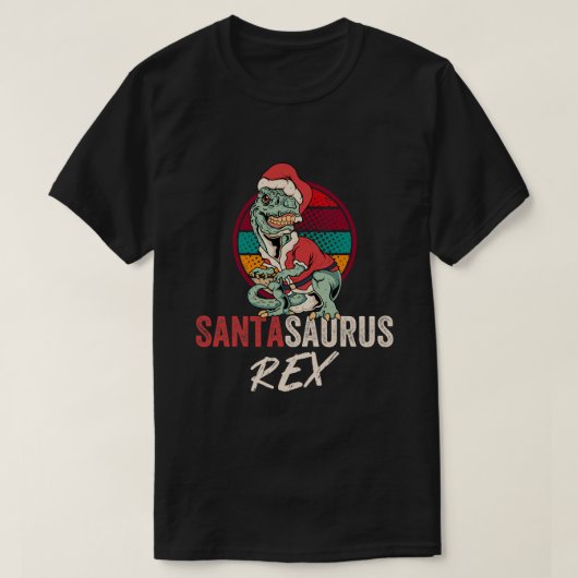 Trex Christmas Shirt Santasaurus Rex Dinosaurier X (Design vorne)