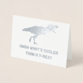 tRex Dankeschön Karte, Dinosaurierkarte Folienkarte (Vorderseite)
