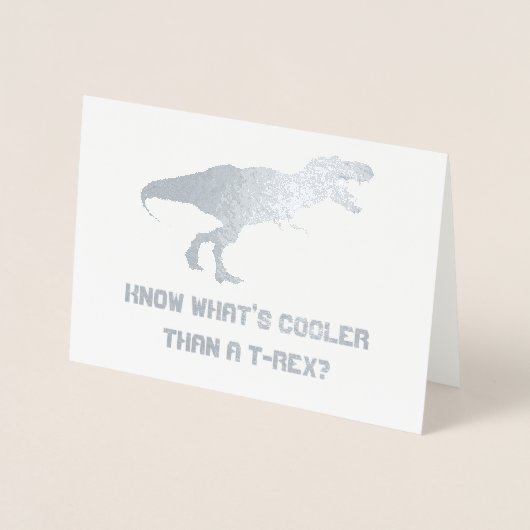 tRex Dankeschön Karte, Dinosaurierkarte Folienkarte (Vorderseite)