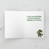 TRex Dino Happy Birthday Card Karte (Innenseite)