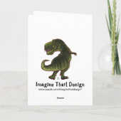 TRex Dinosaur B-Day Dankeschön Karte (Rückseite)