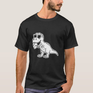 Trex Dinosaur Baseball Sport Spieler Fan Fänger D T-Shirt