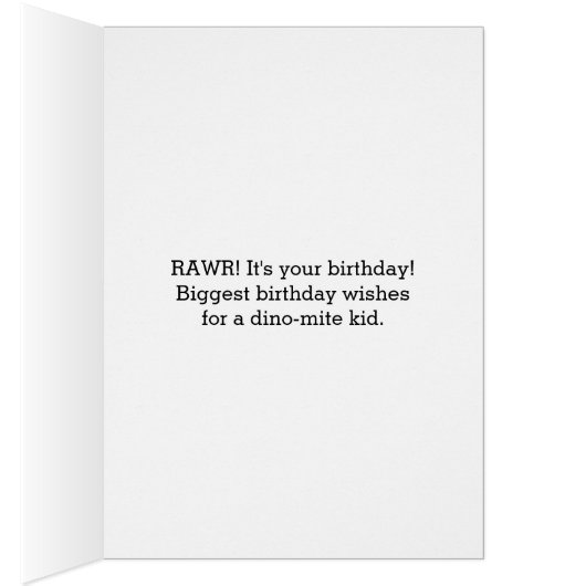 Trex Dinosaur Birthday (Innen (Rechts))