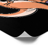 TRex Dinosaur Bouldering Climbing Climber Boulder Poster (Ecke)