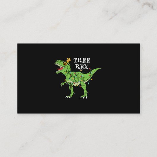 Trex Dinosaur Funny Niedlichen Weihnachten Pajama Visitenkarte (Vorderseite)