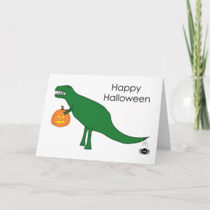 Trex Dinosaur Halloween Karte