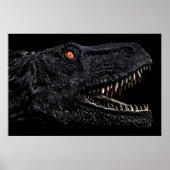 Trex Dinosaur Head Dark Poster (Vorne)