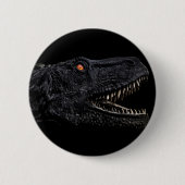 Trex Dinosaur Head Dark Poster Button (Vorderseite)