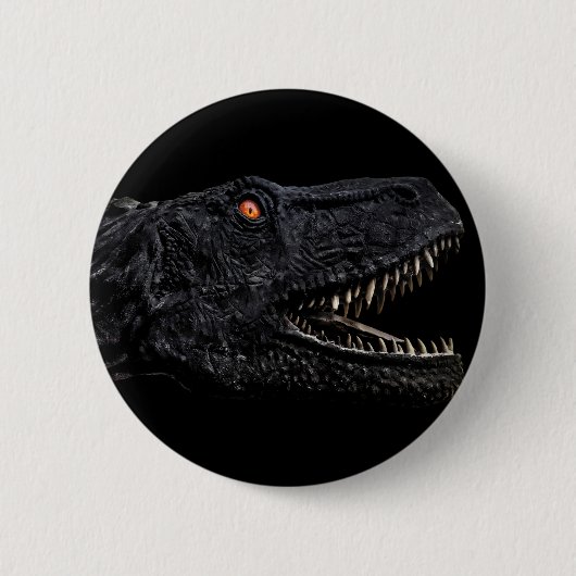 Trex Dinosaur Head Dark Poster Button (Vorderseite)
