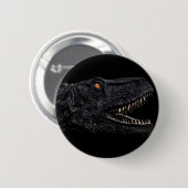 Trex Dinosaur Head Dark Poster Button (Vorne & Hinten)