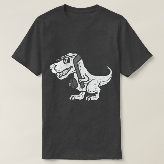 Trex Dinosaur Ice Hockey Niedlich Player Goalie Me T-Shirt (Design vorne)