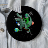 TRex Dinosaur in der Weltraum-Astronauten-Alien Button (Beispiel)