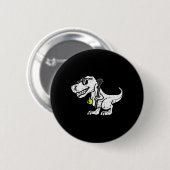 Trex Dinosaur Lacrosse Funny Lax Player Goalie Kid Button (Vorne & Hinten)