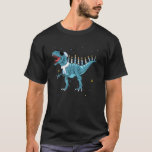 Trex Dinosaur Menorah Hanukkah Chanukah Jüdischer  T-Shirt<br><div class="desc">Trex Dinosaur Menorah Hanukkah Chanukah Jüdische Jungen Kinder</div>