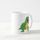 Trex Dinosaur Roarsome Rainbow Kaffeetasse (VorderseiteRechts)