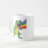 Trex Dinosaur Roarsome Rainbow Kaffeetasse (Vorderseite Links)