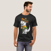 Trex Dinosaur Taco Poncho Sombrero Cinco De Mayo F T-Shirt (Vorne ganz)