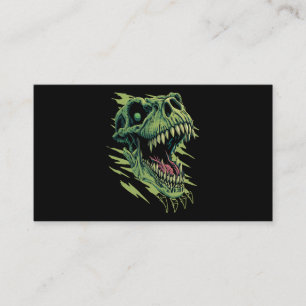 TRex Dinosaur Tyrannosaurus Rex Roaring Dino Head Visitenkarte