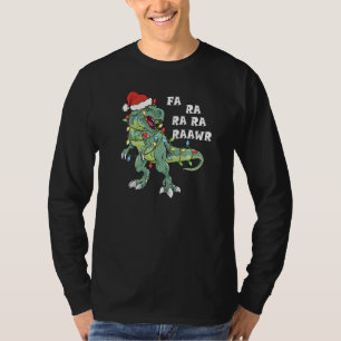 Trex Dinosaur Weihnachts-Pyjama, Fa Ra Rawr T Rex T-Shirt