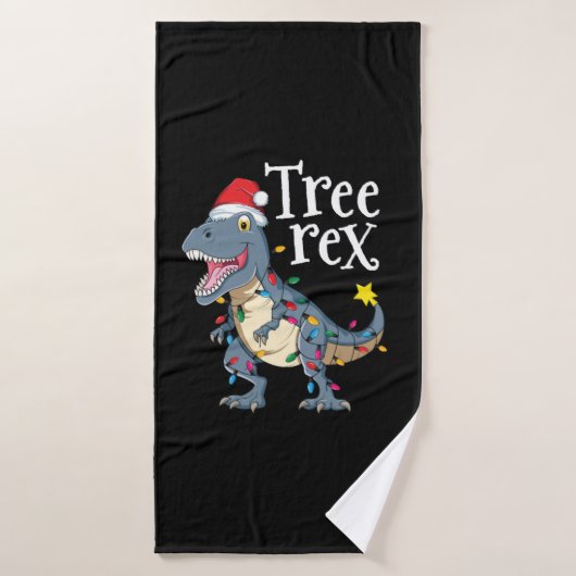 Trex Dinosaur Weihnachtsjunge Kind Junge Männer Ge Badehandtuch (Badehandtuch)
