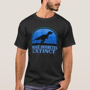 Trex Dinosaurier Blau Typ 1 Diabetes mellitus Auss T-Shirt