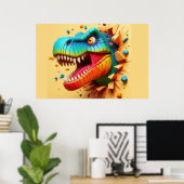 TRex, Dinosaurier Break aus Wall Poster Print (Heimbüro)