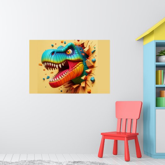 TRex, Dinosaurier Break aus Wall Poster Print (Kinderzimmer 1)