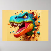 TRex, Dinosaurier Break aus Wall Poster Print (Vorne)
