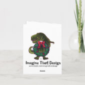 TRex Dinosaurier-Feiertags-Karte Feiertagskarte (Rückseite)