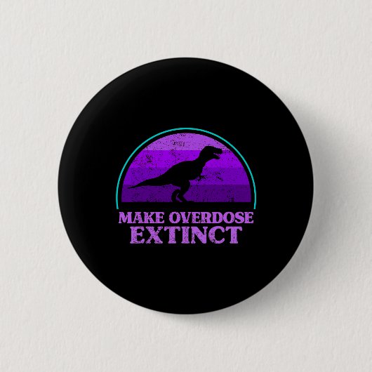 Trex Dinosaurier Lila machen Überdosierung Aussche Button (Vorderseite)