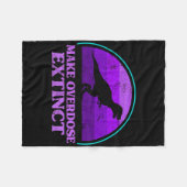 Trex Dinosaurier Lila machen Überdosierung Aussche Fleecedecke (Vorderseite (Horizontal))