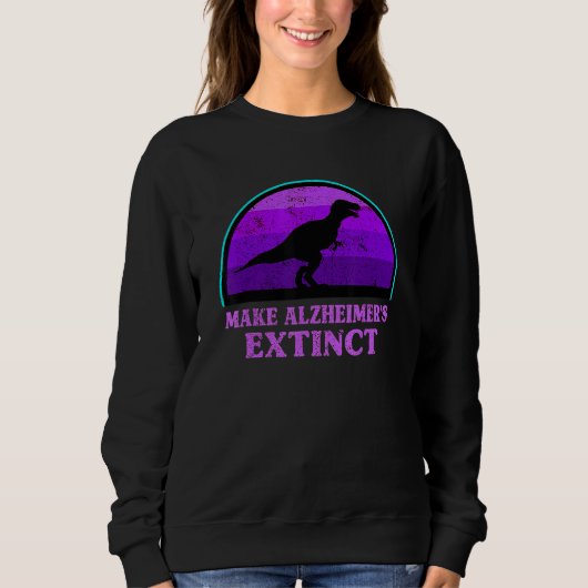Trex Dinosaurier macht Alzheimer zum Aussterben vo Sweatshirt (Vorderseite)