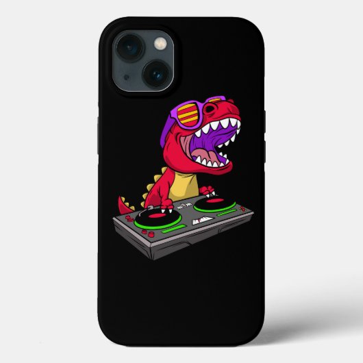 TRex DJ Party Club Disc Jockey Dinosaur EDM Dance Case-Mate iPhone Hülle (Rückseite)