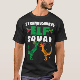TRex Elf Squad Rex Dinosaurier Matching Family Chr T-Shirt